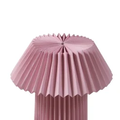 Lindby tafellamp Magali, roze, papier, Ø 34 cm, E14