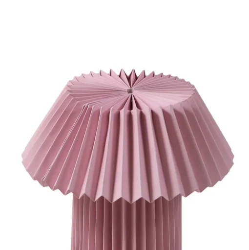 Lindby tafellamp Magali, roze, papier, Ø 34 cm, E14
