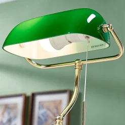 Lindby tafellamp Milenka, messing, hoogte 39cm, metaal