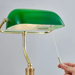 Lindby tafellamp Milenka, messing, hoogte 39cm, metaal