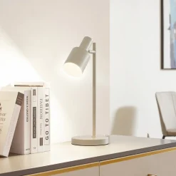 Lindby tafellamp Ovelia, beige, metaal, E27