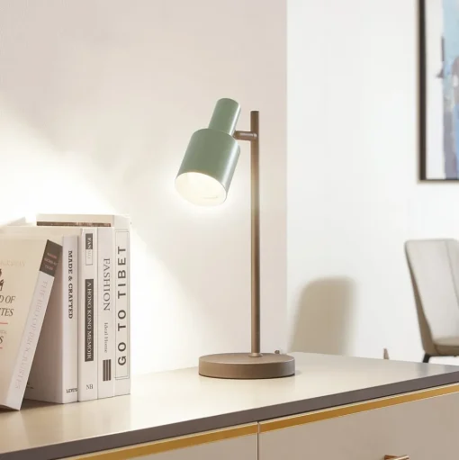 Lindby tafellamp Ovelia, groen/zwart, metaal, E27
