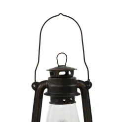 Lindby tafellamp Raisa, roestkleurig, metaal, lantaarn, E14