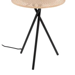 Lindby tafellamp Soula, Ø 26 cm, beige, kunststof, E27