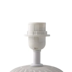 Lindby tafellamp Thalassia, wit, Ø 26 cm, keramiek