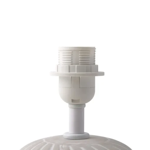 Lindby tafellamp Thalassia, wit, Ø 26 cm, keramiek