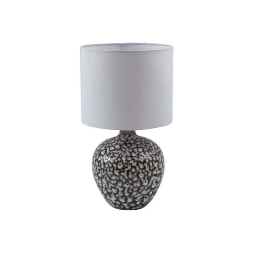 Lindby tafellamp Thalassia, zwart/wit, Ø 26cm, keramiek