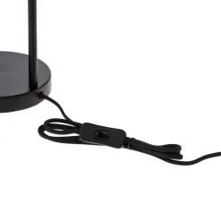 Lindby tafellamp Yaelle, 50 cm hoog, rotan, zwart, E27