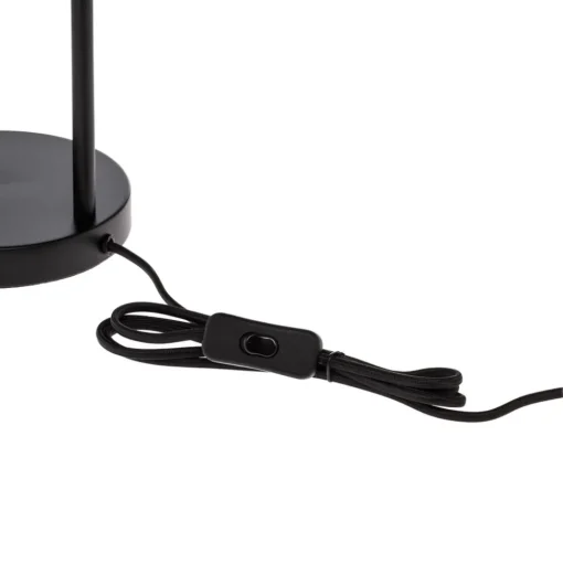 Lindby tafellamp Yaelle, 50 cm hoog, rotan, zwart, E27
