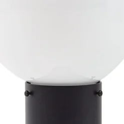 Lindby tuinpadverlichting Dangan, wit, hoogte 90 cm, glas, metaal