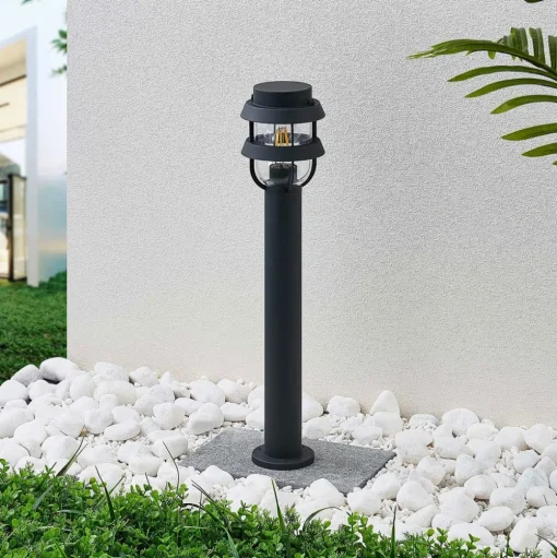Lindby tuinpadverlichting Alvaro, antraciet, 60 cm, IP44, E27