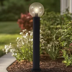 Lindby tuinpadverlichting Dangan, helder, hoogte 90 cm, glas, metaal