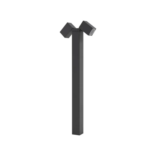 Lindby tuinpadverlichting Othil, 2-lamps, 80 cm, antraciet, metaal