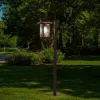 Lindby tuinpadverlichting Zayn, roestkleurig, glas, hoogte 109 cm, IP65