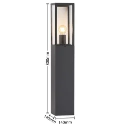 Lindby Tuinpadverlichting, hoogte 80 cm, antraciet metaal