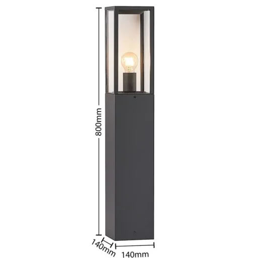Lindby Tuinpadverlichting, hoogte 80 cm, antraciet metaal