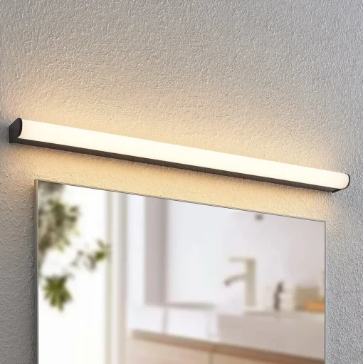 Lindby Ulisan LED badkamer wandlamp, rond, 88,8 cm
