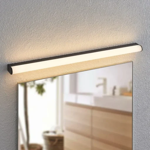 Lindby Ulisan LED badkamer wandlamp, rond, 88,8 cm