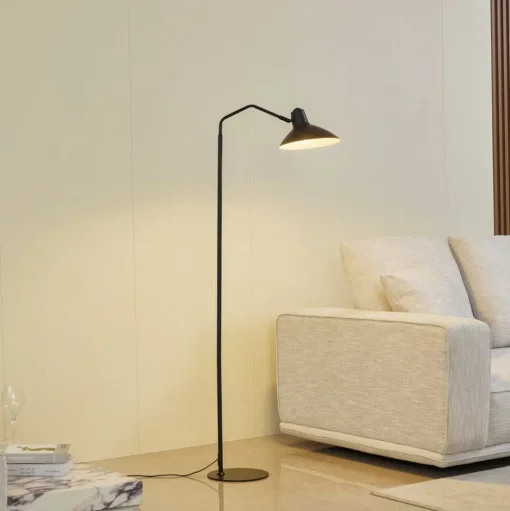 Lindby vloerlamp Adrik, zwart, metaal