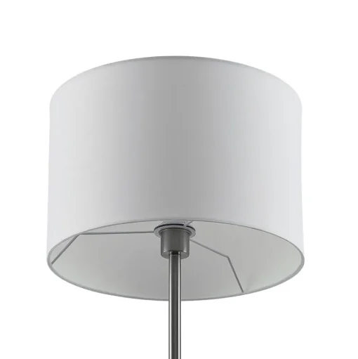 Lindby vloerlamp Aovan, nikkelkleurig, opbergvak, USB-aansluiting