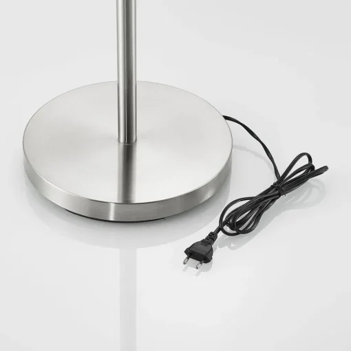 Lindby vloerlamp Colima, grijs, stof, leeslamp, 170cm