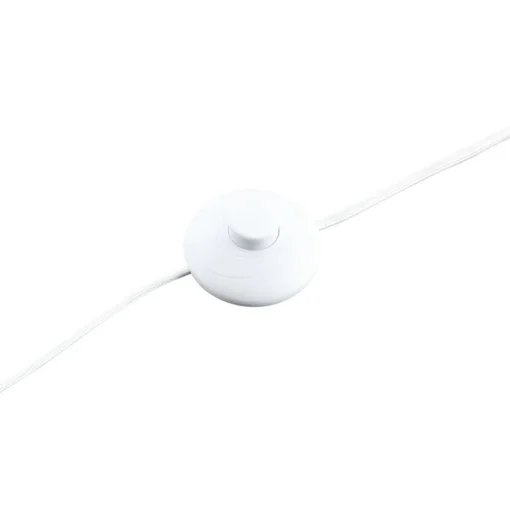 Lindby vloerlamp Eryndor, wit, textiel, Ø 47 cm, E27