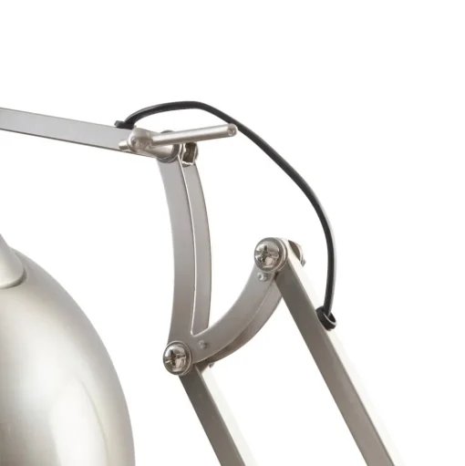 Lindby vloerlamp Leia, zilver, metaal, 180cm, draaibaar, E27