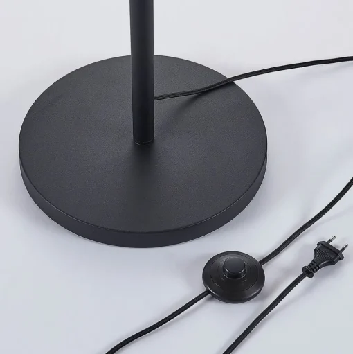 Lindby vloerlamp Muriel, 1-lamp, zwart/goud, metaal
