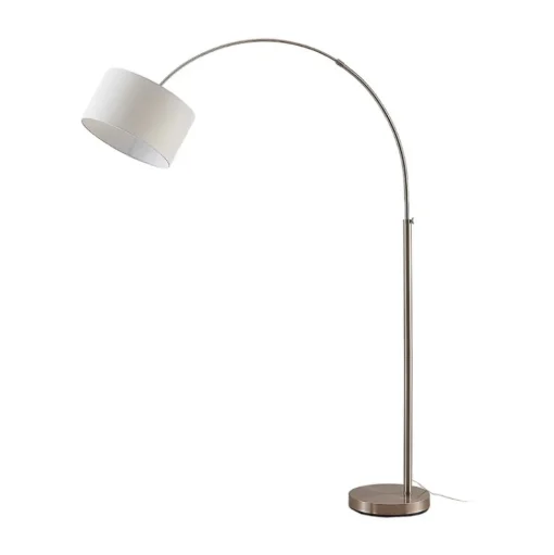 Lindby vloerlamp Railyn, wit, stof, 200cm, E27