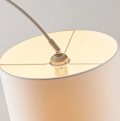 Lindby vloerlamp Railyn, wit, stof, 200cm, E27