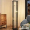 Lindby vloerlamp Tiliane, zwart, metaal, 3-lamps, 153cm