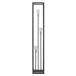 Lindby vloerlamp Tiliane, zwart, metaal, 3-lamps, 153cm