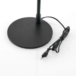 Lindby vloerlamp Vlada, 144 cm, messing, zwart, metaal