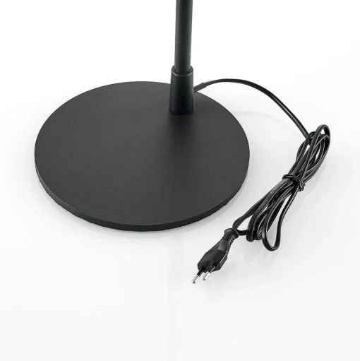 Lindby vloerlamp Vlada, 144 cm, messing, zwart, metaal