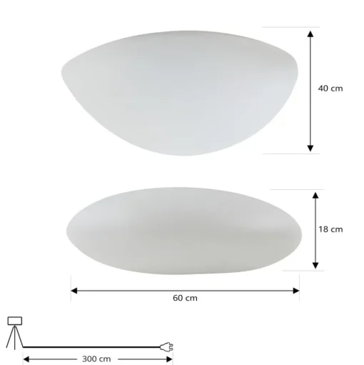 Lindby vloerlamp voor buiten Arani, wit, kunststof, stekker