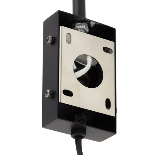 Lindby wandlamp Adrik, zwart, metaal, met stekker