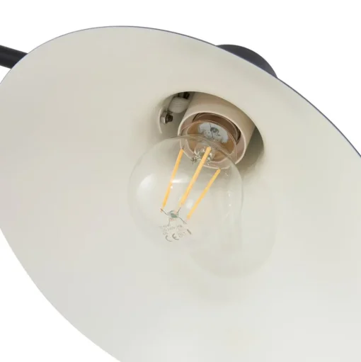 Lindby wandlamp Adrik, zwart, metaal, met stekker