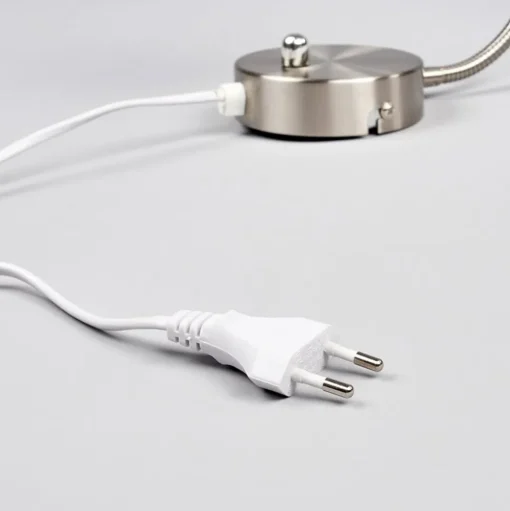 Lindby wandlamp Amrei, nikkelkleurig, 42cm, stekker, dimbaar