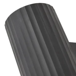 Lindby wandlamp Christa, antraciet, beton, 25cm, ribbel