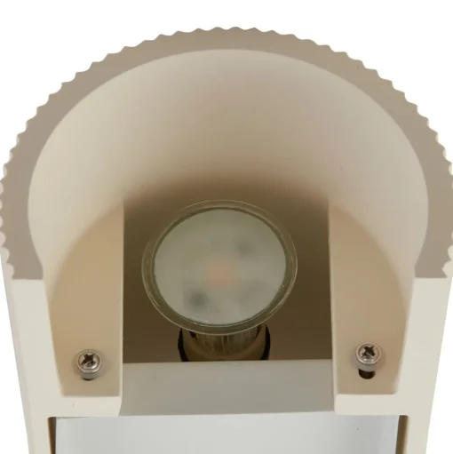 Lindby wandlamp Colja, rond, hoogte 30,5 cm, gips, beige