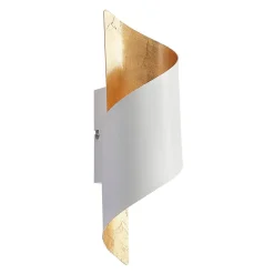 Lindby wandlamp Desirio, wit/goud, 35cm, metaal