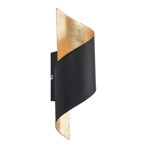 Lindby wandlamp Desirio, zwart/goud, 35cm, metaal