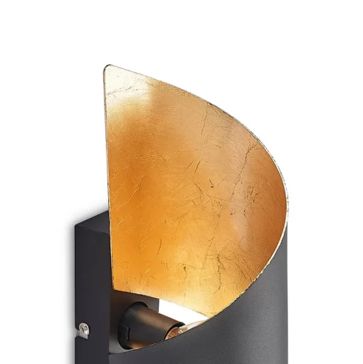 Lindby wandlamp Desirio, zwart/goud, 35cm, metaal