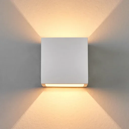Lindby wandlamp Freja, wit, gips, G9