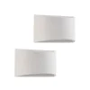 Lindby wandlamp Heiko, 20cm, set van 2, up/down, gips, wit