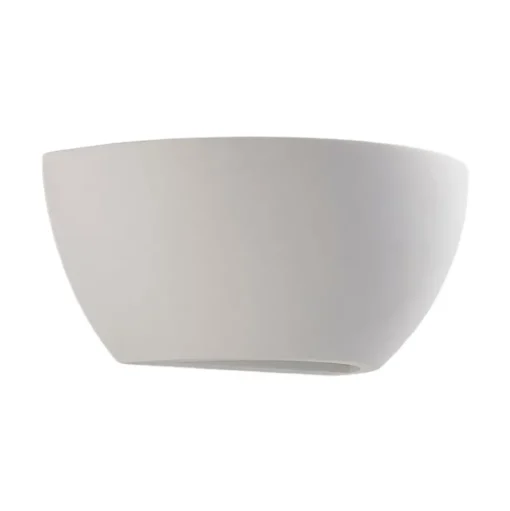 Lindby wandlamp Jimmy, wit, gips, halfrond, 24cm, E14