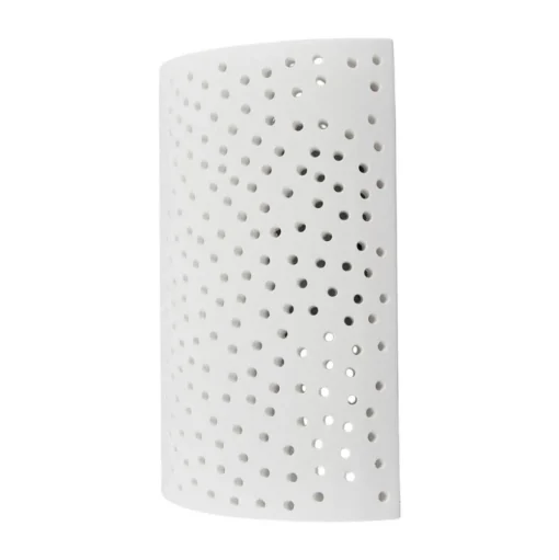 Lindby wandlamp Jiru, hoogte 23 cm, wit, halfrond, gips