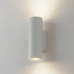 Lindby wandlamp Joffrey, 18 cm, wit, omhoog/omlaag, GU10