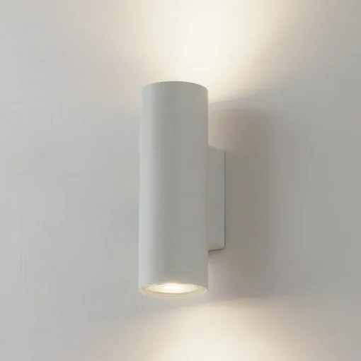 Lindby wandlamp Joffrey, 18 cm, wit, omhoog/omlaag, GU10