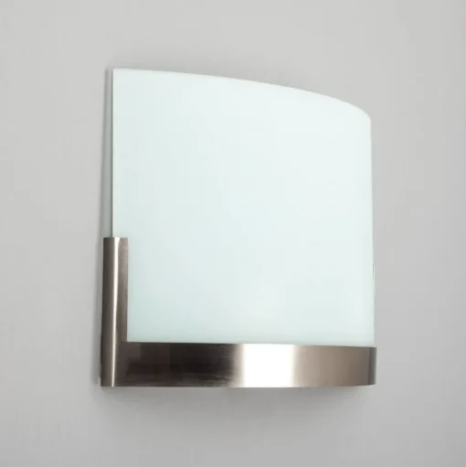 Lindby wandlamp Karla, 35 cm, wit/nikkel, glas, E27